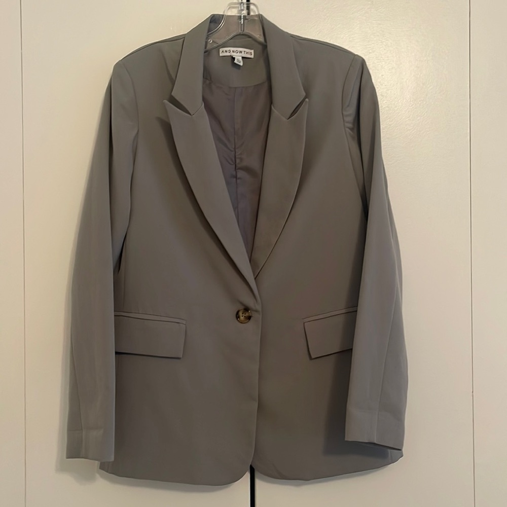 A New Day Taupe Single-Button Blazer